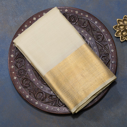 Cream Kanjivaram Silk Dhothi