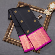 Black Pure Kanjivaram Silk Saree
