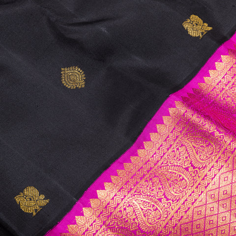 Black Pure Kanjivaram Silk Saree