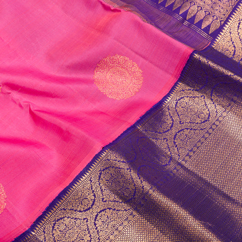 Rani Pink Pure Kanjivaram Silk Saree