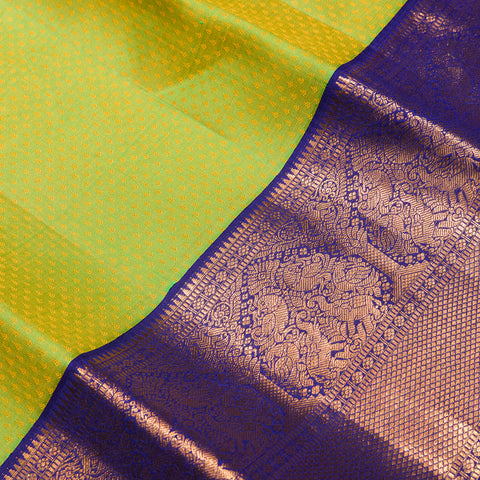 Bright Green Pure Kanjivaram Silk Saree
