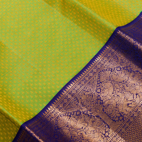 Bright Green Pure Kanjivaram Silk Saree