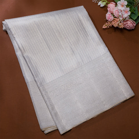 Silver Kanjivaram Silk Saree