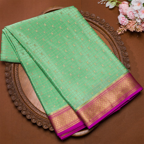 Soft Green Mysore Silk Saree