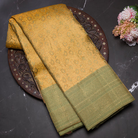 Harvest Gold Tissue Kanjivaram Silk Saree