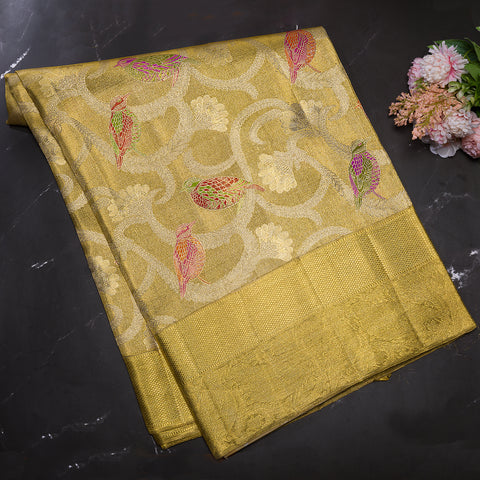 Gold Tissue Kanjivaram Silk Saree