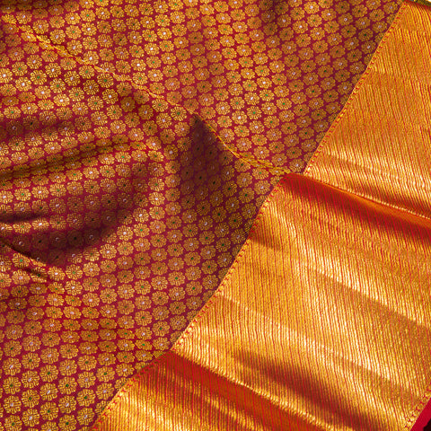 Maroon Kanjeevaram Silk Saree