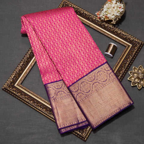 Magenta Pink  Kanjeevaram Silk Saree
