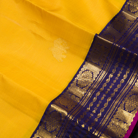 Yellow Kanjeevaram Silk Saree