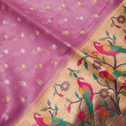 Light Mauve Kota Tissue Silk Saree