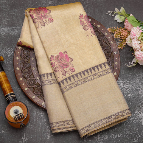 Gold Tissue Pure Kanjeevaram Handloom Silk Saree