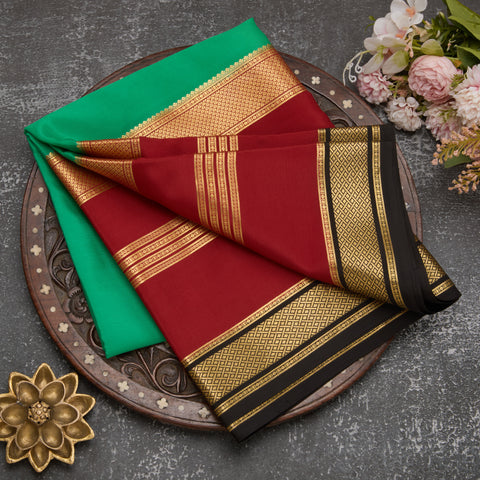 Green Pure Mysore Crepe Silk Saree