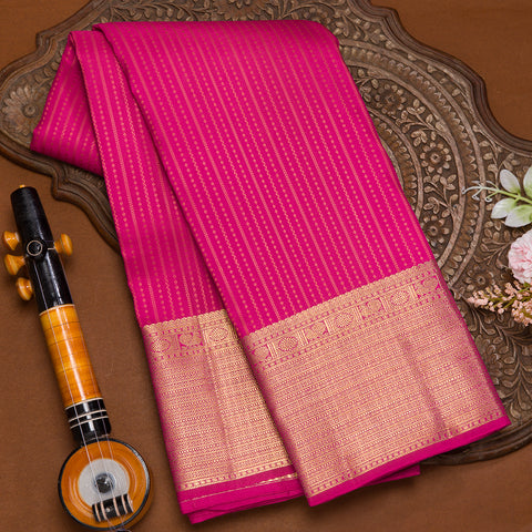 Dark magenta kanjeevaram silk saree