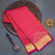 Dark Pink Pure Kanjivaram Jacquard Saree