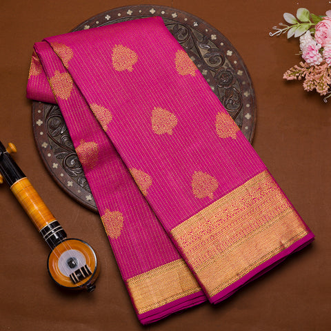 Magenta Pink Kanjivaram Silk Saree