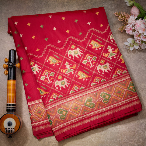 Red Patola Silk Saree