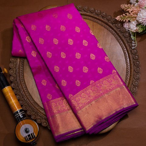Rani Pink Kanjivaram Silk Saree
