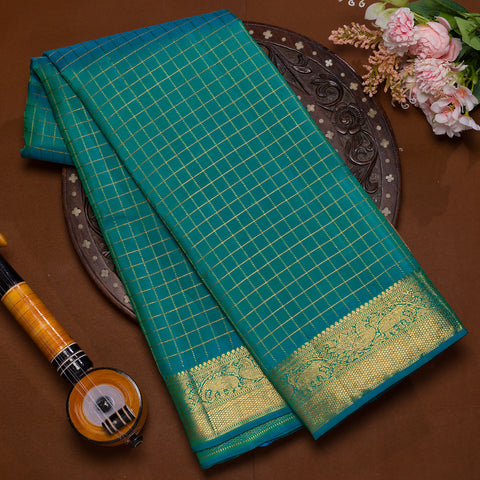 Blue colour kanjivaram traditonal kanjivaram silk saree