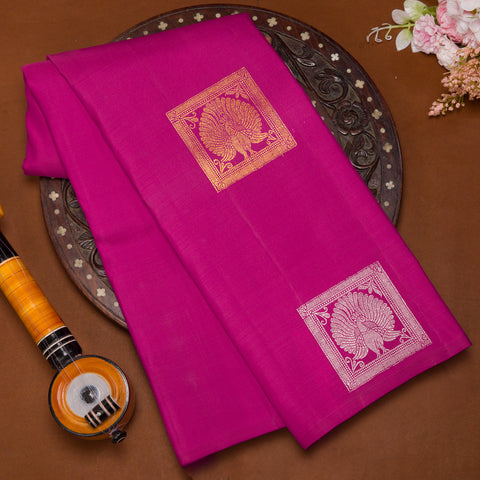 Pink Pure Kanjivaram Designer Silk Saree