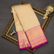 Blush Pink Tissue Kanjivaram Silk Saree