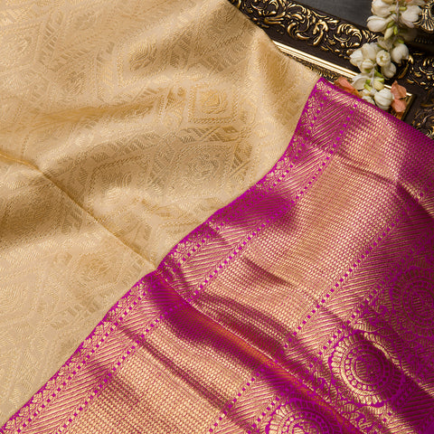 Blush Pink Tissue Kanjivaram Silk Saree