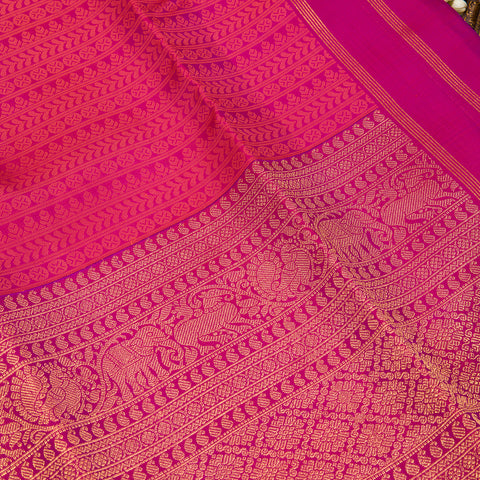Pink Resham Brocade Kanjivaram Silk Saree