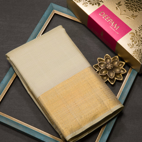 Cream Kanjivaram Silk Dhothi