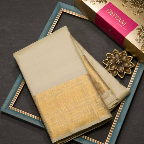 Cream Kanjivaram Silk Dhothi