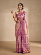Gold Pure Kanjivaram Tissue Silk Saree - front pose