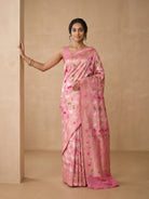 Pink Patola Silk Saree - front pose
