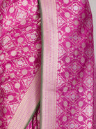Magenta Pink Pure Kanjivaram Silk Saree - fabric detail