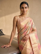 Golden Banaras Georgette Saree - portrait