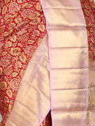 Red Pure Kanjivaram Tissue Silk Saree - fabric detail