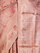 Dusty Rose Banaras Georgette Saree - fabric detail