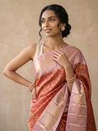 Red Pure Kanjivaram Silk Saree - portrait