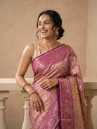 Gold Pure Kanjivaram Tissue Silk Saree - portrait