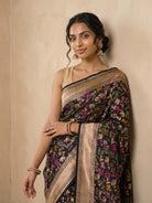Black Banaras Georgette Saree - portrait