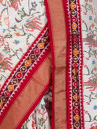 Ivory Pure Kanchivaram Silk Saree - fabric detail