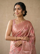 Dusty Rose Banaras Georgette Saree - portrait