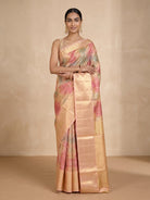 Golden Banaras Georgette Saree - front standing