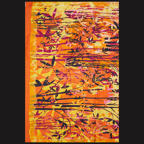 Multi-Colored Printed Silk Saree