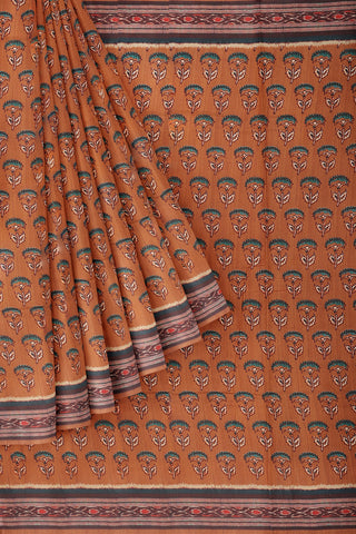 Brown Semi Silk Saree