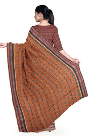 Brown Semi Silk Saree