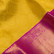 Yellow Pure Kanjivaram Brocade Silk Saree
