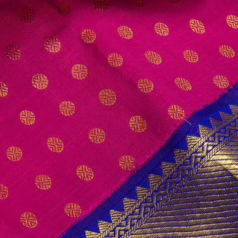 Majenta Pink Pure Kanjivaram Silk Saree