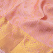 Light Peach Pure Kanjeevaram Silk Saree