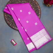 Neon Pink Kanjivaram Silk Saree