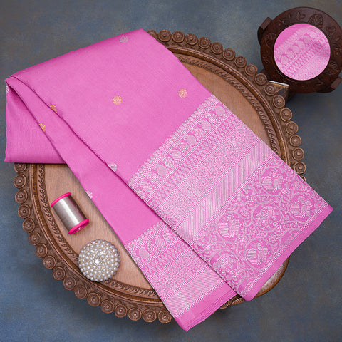 Pink Pure Kanjivaram Silk Saree