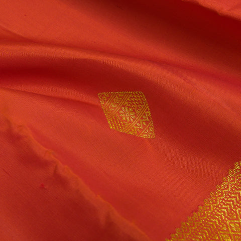 Rust Orange Pure Kanjivaram Silk Saree