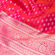 Pink Silver Zari Pure Soft Silk saree